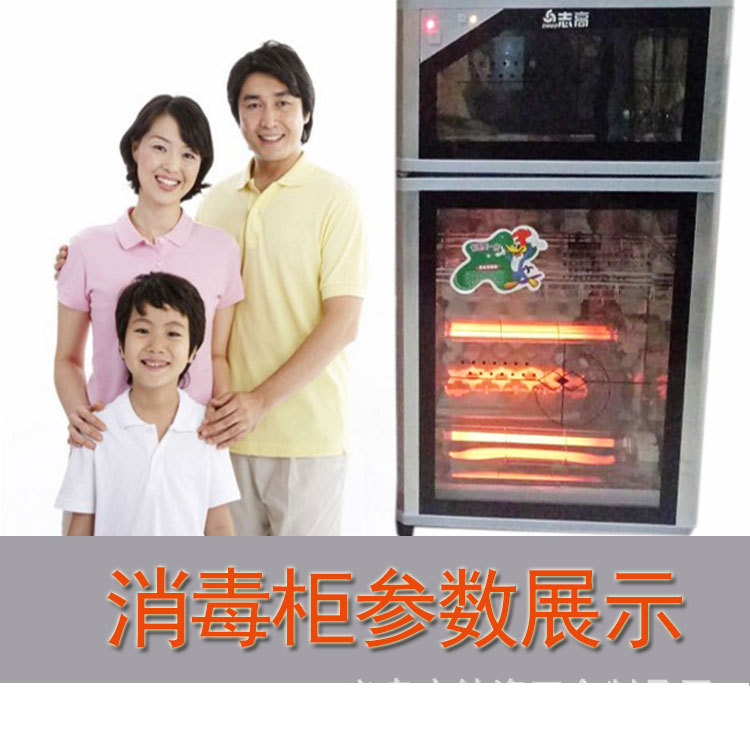 68L双门消毒碗柜立式不锈钢餐具家用消毒柜 高温会销消毒柜