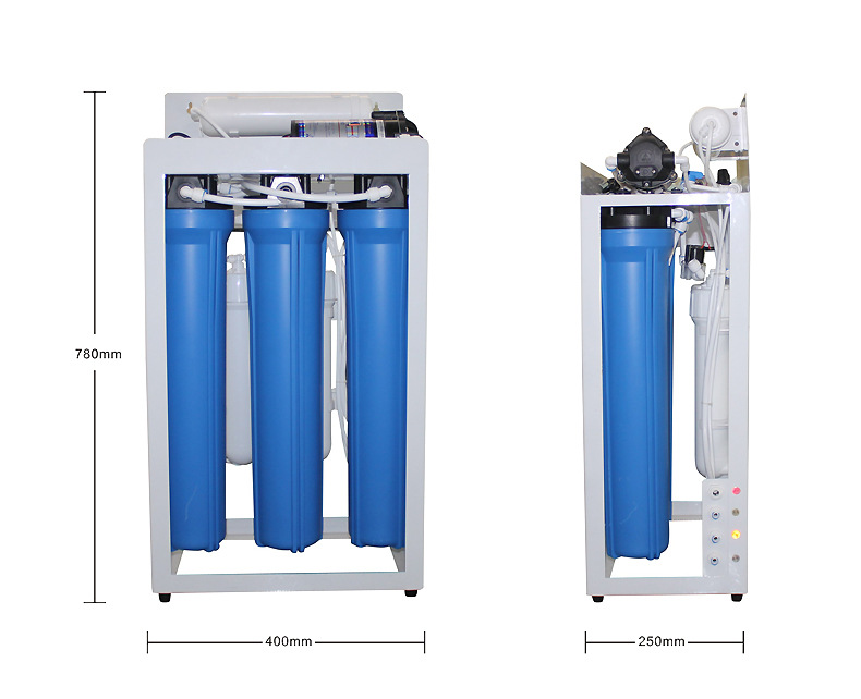 400商用净水器单位学校工厂别墅茶楼纯水机RO反渗透直饮机设备