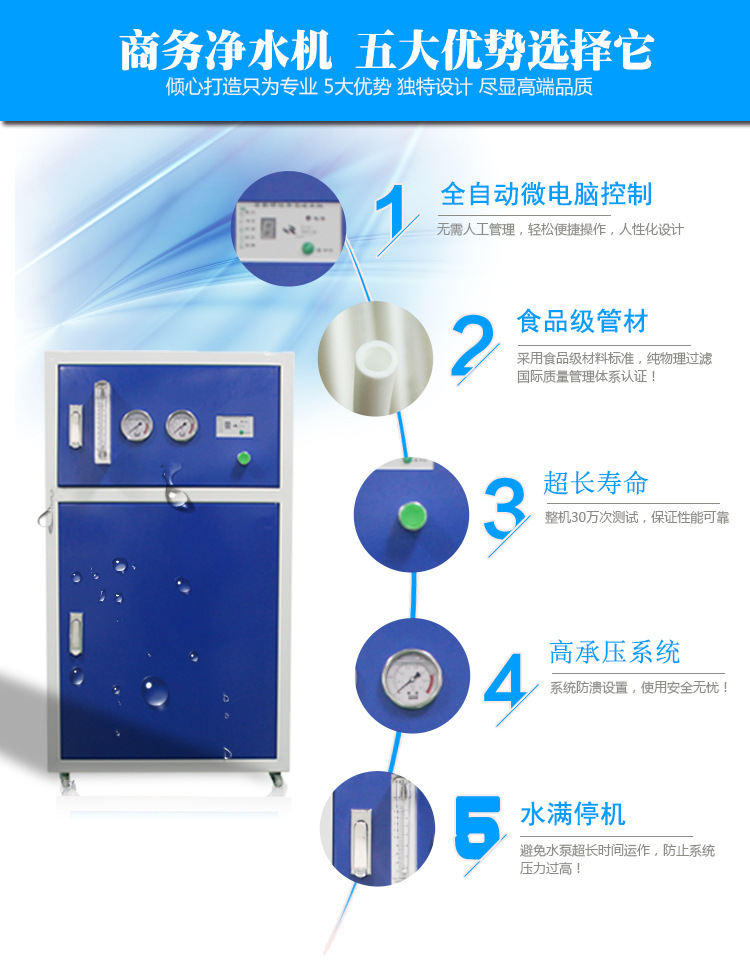 海润德400加仑商务机学校工厂医院车站商用售水机净水机净水器