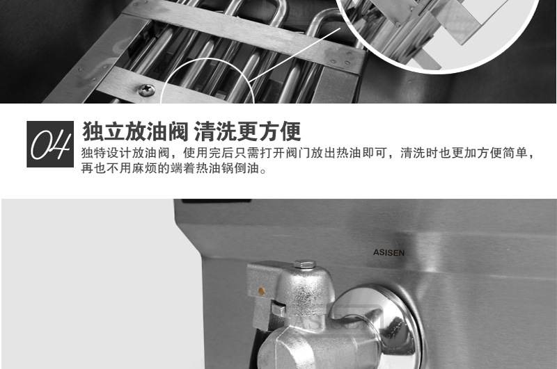 WF加厚带定时单双电炸炉商用电炸锅炸鸡排炸薯条油炸锅带油阀