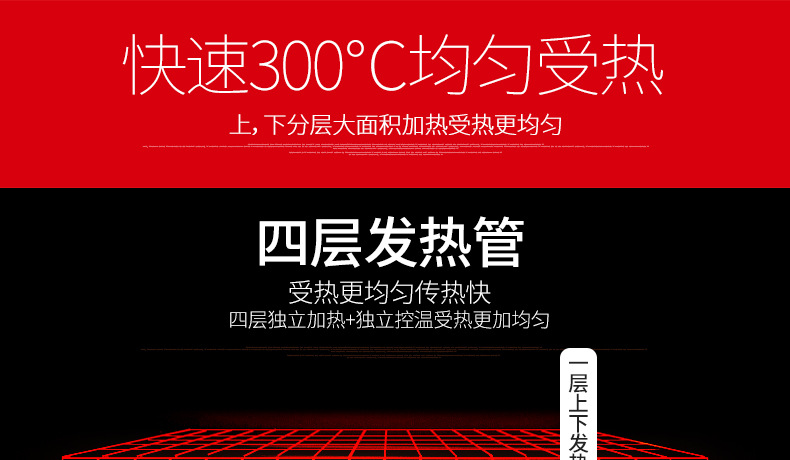 乐创 烤箱商用大型面包烘炉三层九盘电烤箱蛋糕面包披萨蛋挞 烤炉