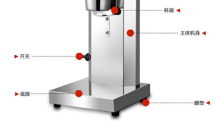 不锈钢商用单头奶昔机奶茶店专用搅拌机奶泡奶茶暴风雪机厂家直销