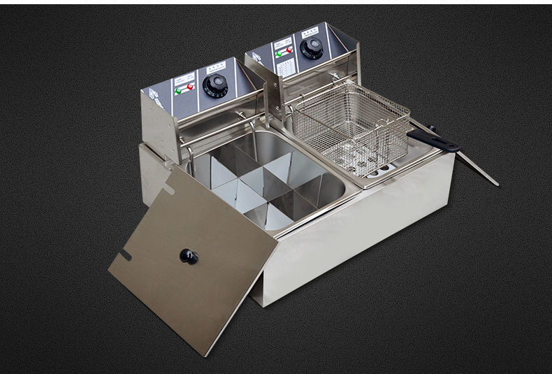 商用二合一组合电热关东煮连炸炉 多功能电炸锅油炸锅厂家直销