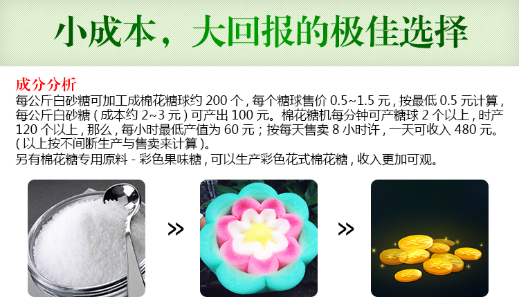 棉花糖机电动商用电热锦花棉花糖机器 优闲 儿童情侣