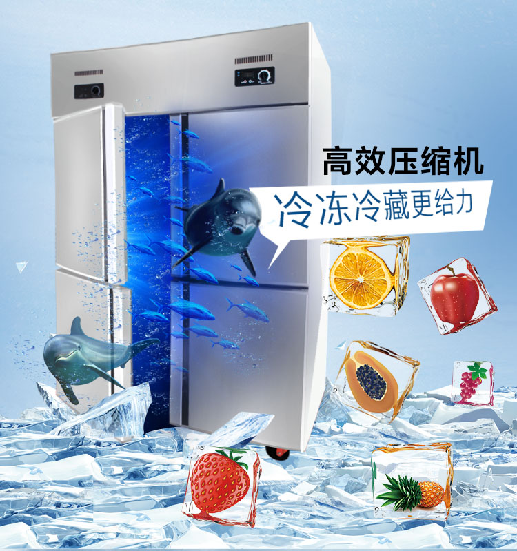 联众 商用冰柜立式四六门冰箱冷柜 保鲜柜 冷藏柜 展示柜