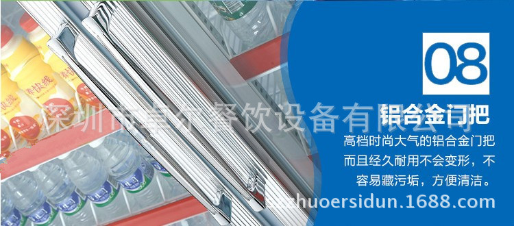新品分体平头两门展示冰柜立式饮料柜 超市冷柜水果便利店保鲜柜