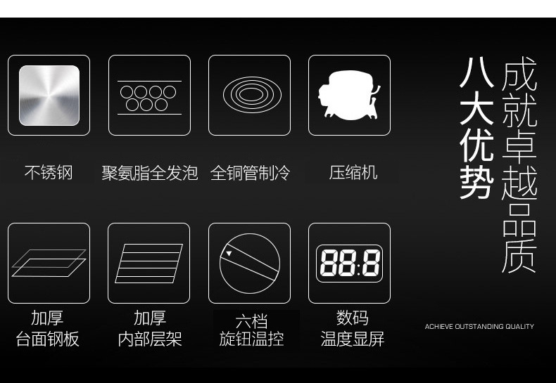 商用卧式冰柜冷柜冰箱冷藏工作台保鲜柜冷冻柜节能操作台双温厨房