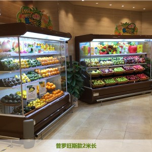 批发风幕柜保鲜超市大型蔬菜水果牛奶展示柜保鲜柜冷藏啤酒展示柜
