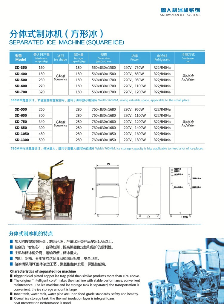 Snowsman雪人AF-200制冰机 颗粒雪花冰制冰机 冷饮店制冰机