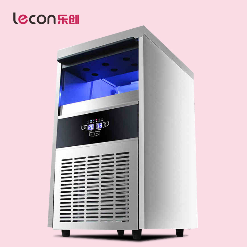 乐创商用制冰机全自动方块冰机冰颗奶茶店酒吧KTV大型55/80kg公斤