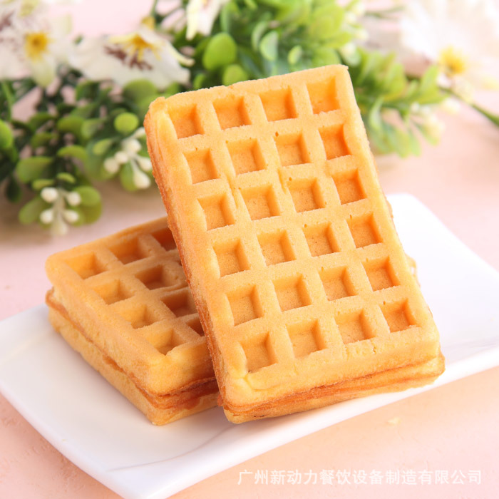 咖啡厅华夫饼，双片华夫炉，圆形松饼机，商用荷兰松饼设备