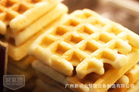 咖啡厅华夫饼，双片华夫炉，圆形松饼机，商用荷兰松饼设备
