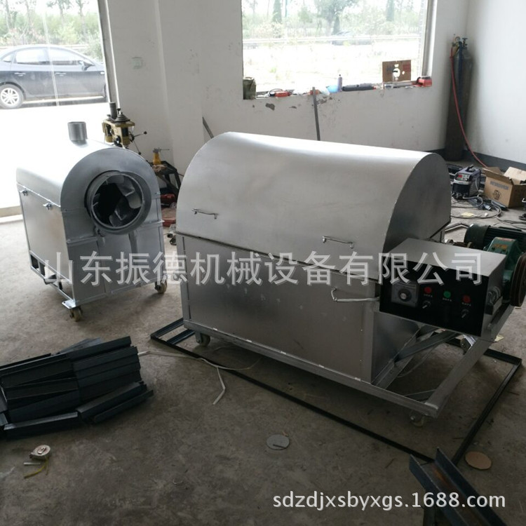 新型滚筒炒锅炒籽机 振德牌多功能自动炒货机 商用炒板栗机