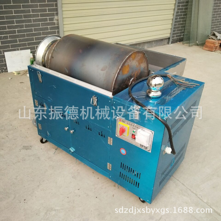 新型滚筒炒锅炒籽机 振德牌多功能自动炒货机 商用炒板栗机