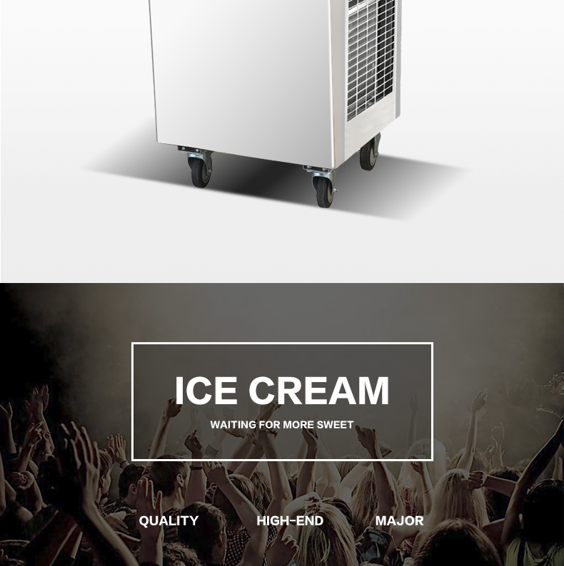 厂家直营冰之乐三色软冰激凌机甜筒圣代雪糕机全自动冰淇淋机商用