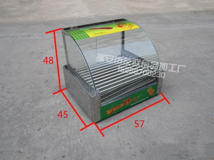 烤肠机烤热狗机不锈钢7管烤香肠机器商用七管双控温带门