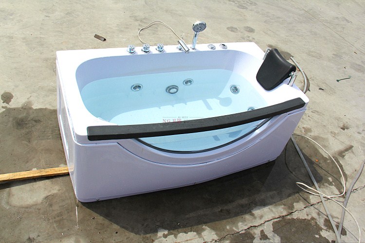 新世爵豪华按摩浴缸独立式浴缸酒店冲浪单人亚克力浴缸浴池带海景
