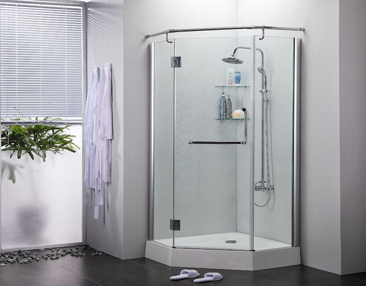 厂家直销玻璃夹淋浴房五金配件180度角度可调浴室门夹合页铰链全