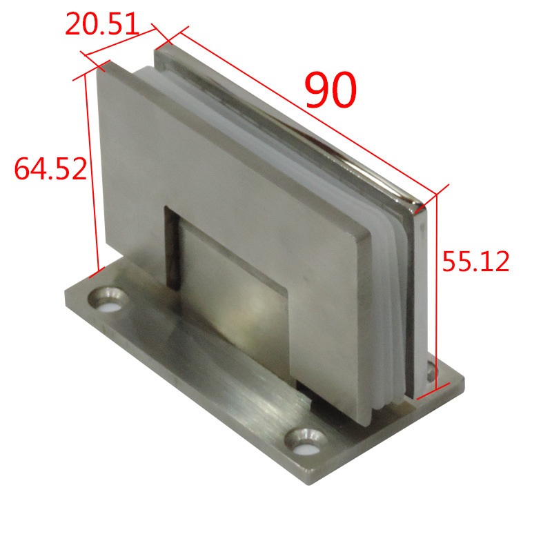 华创兴玻璃夹 不锈钢淋浴房玻璃门合页 玻璃夹五金配件 来图定制