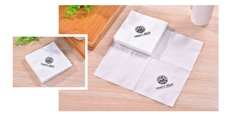 印刷折叠方巾纸西餐纸印标餐巾纸茶饮店一次性方形餐巾纸定做logo