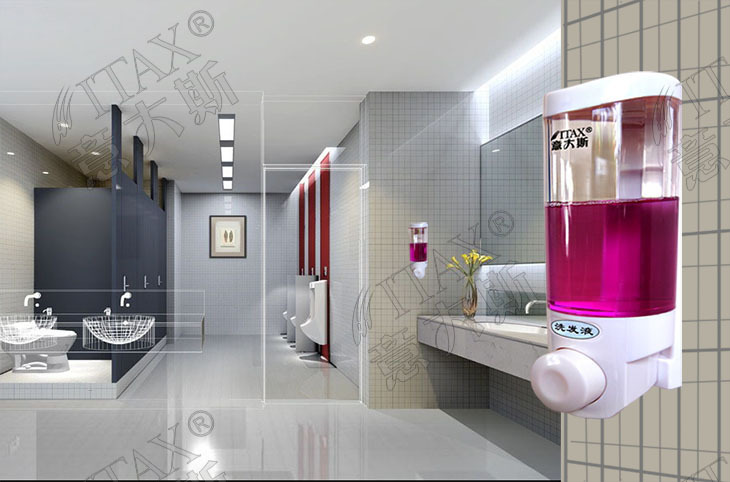 酒店单头透明塑料手动皂液器壁挂式洗手液给液器