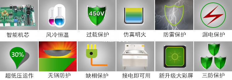 单炒单温灶大锅灶电磁双头大锅灶食堂用大锅灶