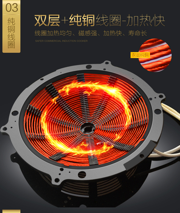 电磁双眼大锅灶 食堂工厂双头大炒炉 15KW~30KW大功率电磁灶