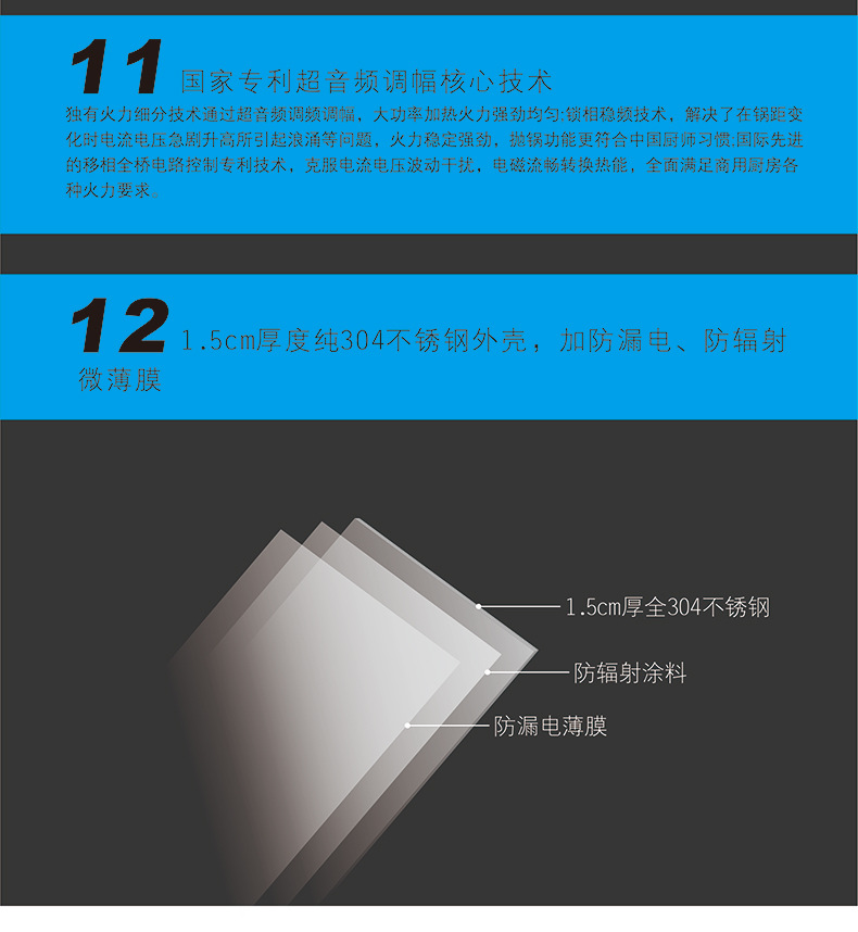 驰能商用电磁单头单尾小炒炉抛锅炉15kw大功率电磁灶厂家定制直销