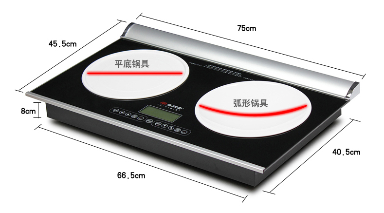 Sunpentown/尚朋堂 YS-IC34H02L双头电磁炉嵌入式双灶 左平右凹炉