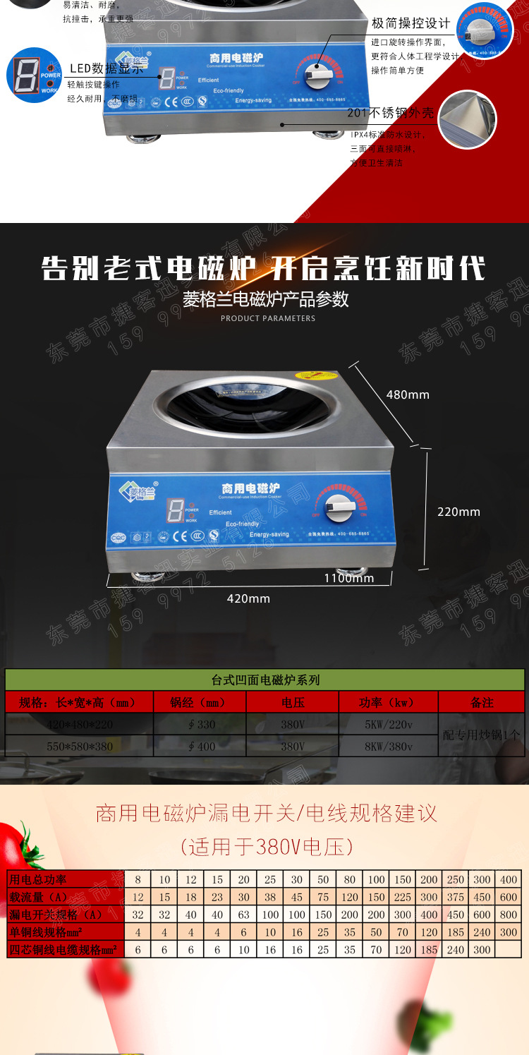 5KW3.5KW台式凹面电磁炉_03