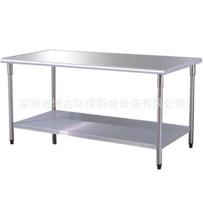 厂家直销不锈钢工作台 厨房案板操作台 打荷台 双层工作台