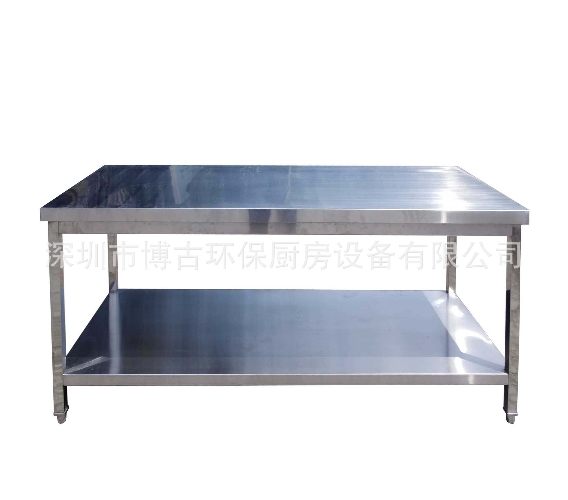 厂家直销不锈钢工作台 厨房案板操作台 打荷台 双层工作台