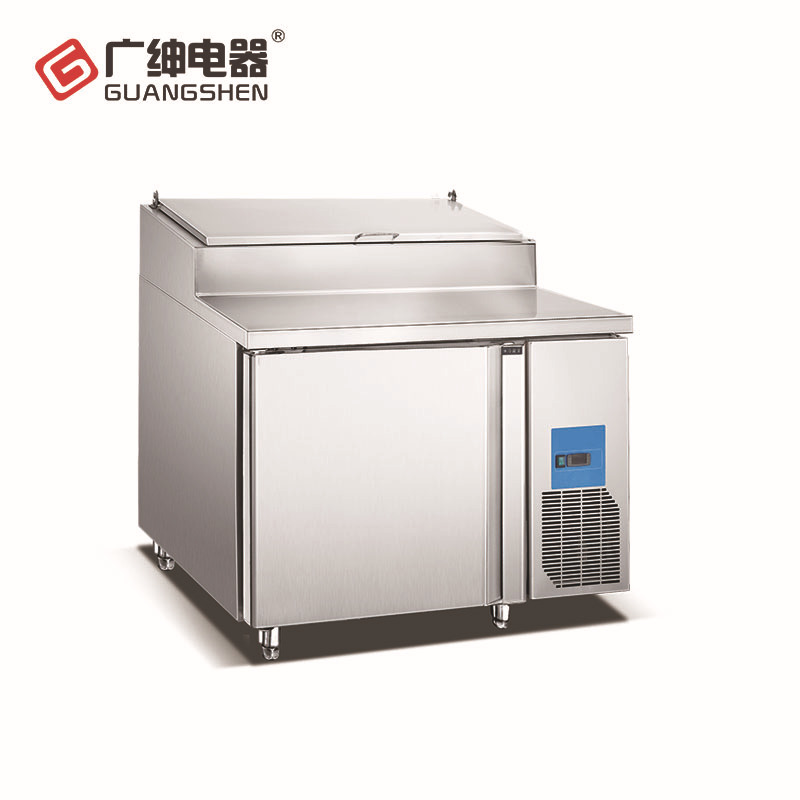 广绅披萨不锈钢工作台 三门比萨风冷工作台 厨房保鲜设备厂家直销