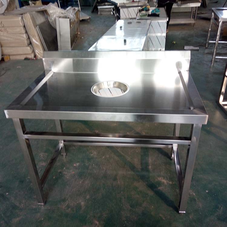 淄博不锈钢厨具厂家直销 简易残食台 做工精细 质量保证【图】