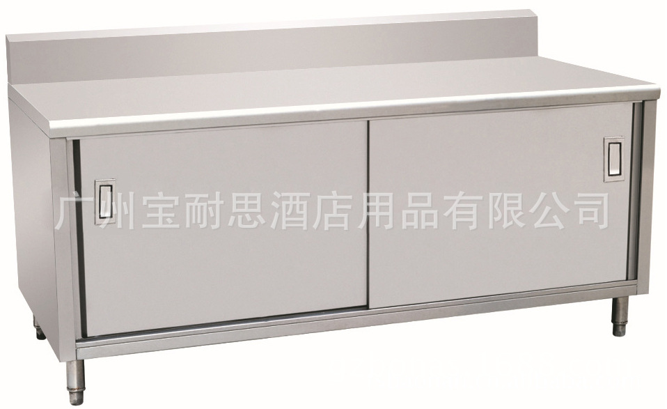 经济型单通荷台 储物柜 不锈钢带靠背工作台 厨房操作台0.8/1.0厚