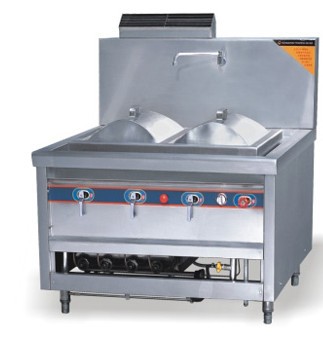 供应自然风节能三门蒸柜 双头蒸炉 厨具设备 蒸箱 酒店厨房设备