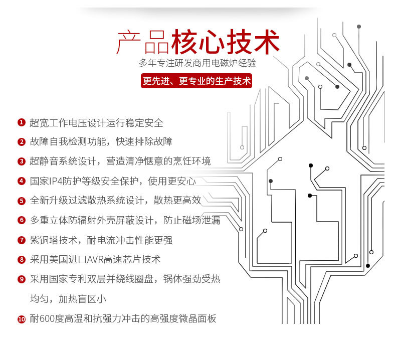 大功率商用电磁炉15kw平面煲汤电磁炉酒店饭堂矮汤炉低汤炉节能灶