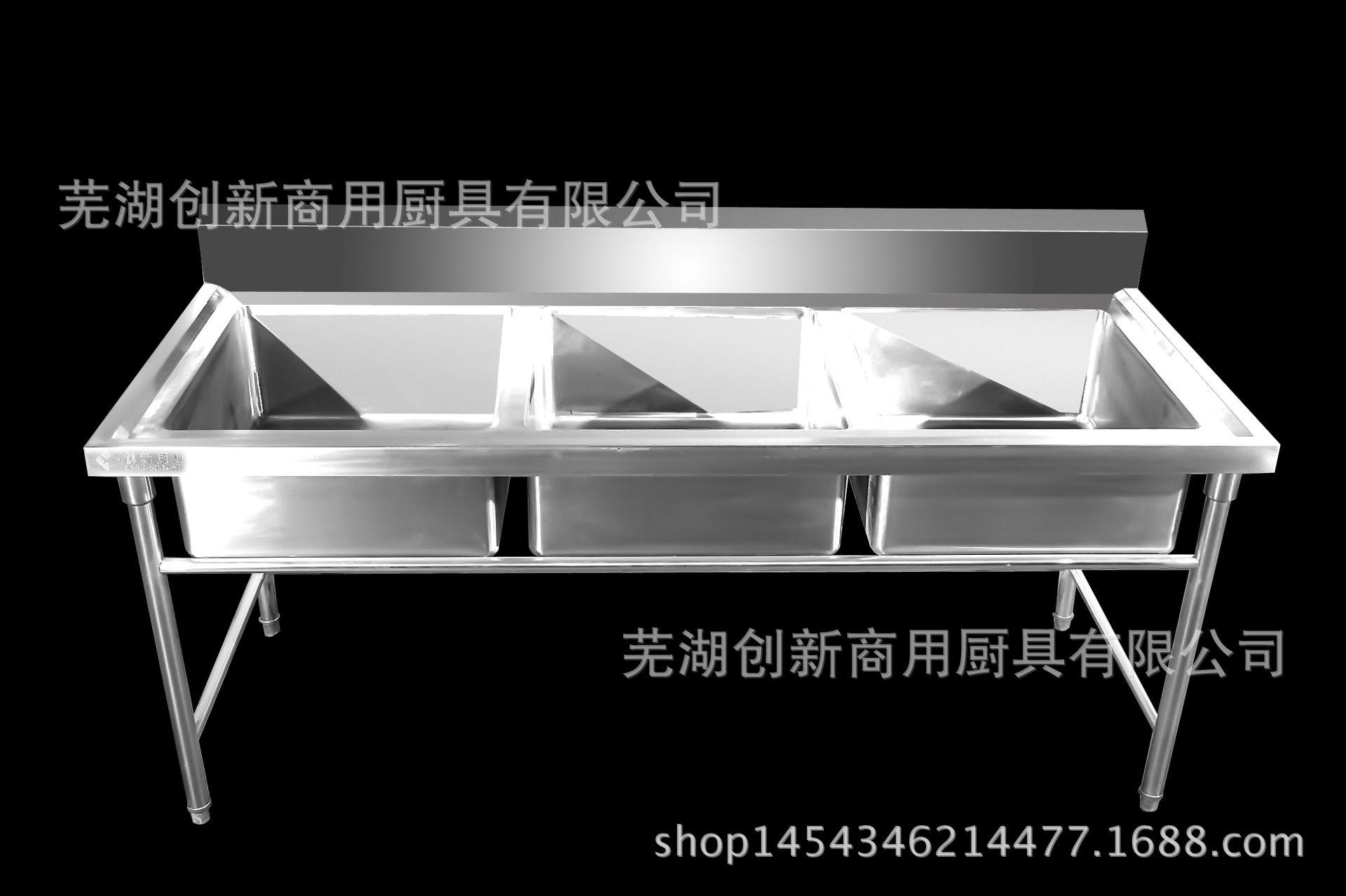 创新厨具 不锈钢三星水池 可定制 厂家直销 酒店学校专用