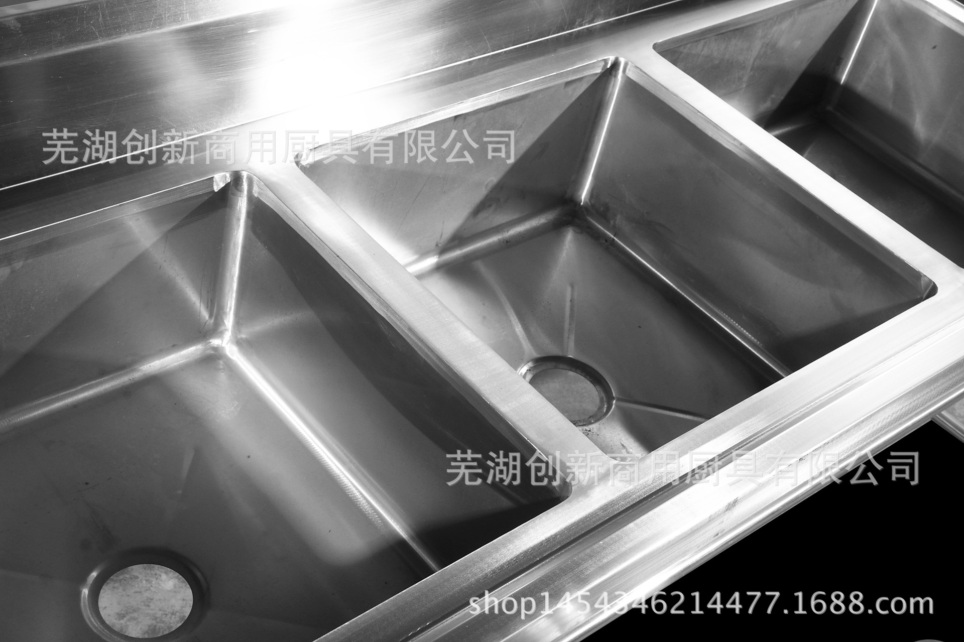 创新厨具 不锈钢三星水池 可定制 厂家直销 酒店学校专用